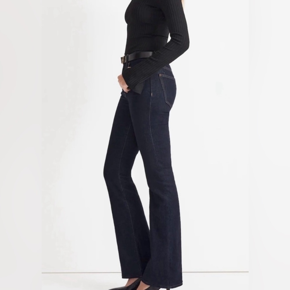 Madewell skinny flare dark/medium wash jeans